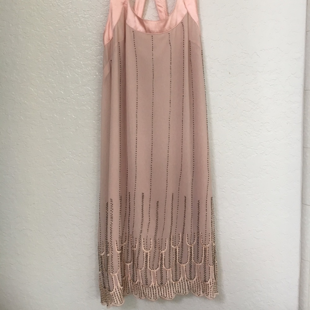 Blush pink flapper style dress